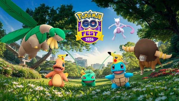 Pokémon GO Fest 2026: Global on July 11 and 12 from 10 a.m. to 7 p.m. local time will be free for all players who log in during the event weekend featuring Special Research, bonuses, more chances to encounter Shiny Pokémon and more