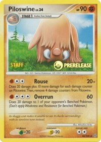 Piloswine - 46/100 (Prerelease Promo) [Staff]