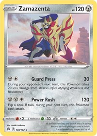 Zamazenta - 140/192 (Cracked Ice Holo)