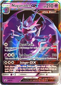 Ultra Rare Near Mint Pokemon Card Naganadel GX SM125 Promo Forbidden Light 