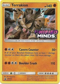 Terrakion - SM205 (Staff Prerelease Promo)