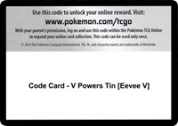 Code Card - V Powers Tin [Eevee V]