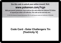Code Card - Galar Challengers Tin [Toxtricity V]