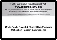 Code Card - Sword & Shield Ultra-Premium Collection - Zacian & Zamazenta