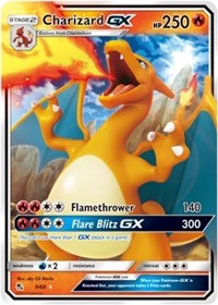 Reshiram & Charizard GX - SM247 Gold Full Art Ultra Rare Promo