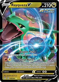 Holo Shiny Rayquaza / Custom holographic Pokémon card / V Card