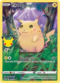 Pikachu - 58/102 (Celebrations Metal Card) - Miscellaneous Cards & Products  - Pokemon