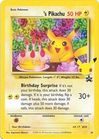 Pikachu - 58/102 (Celebrations Metal Card) - Miscellaneous Cards & Products  - Pokemon