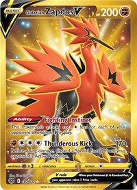 Pokemon Promo Ultra Rare Galarian Zapdos SWSH124