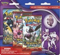 BREAKthrough Three Pack Pin Blisters Mega Mewtwo Y