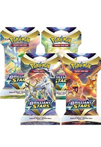 Brilliant Stars Sleeved Booster Pack Art Bundle Set of 4